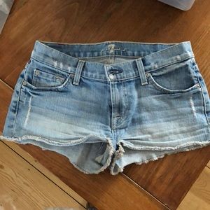 7 for all mankind jean shorts